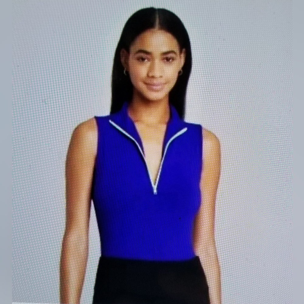 Wild fable women's Royal blue quarter zip bodysuit XXL NWT
